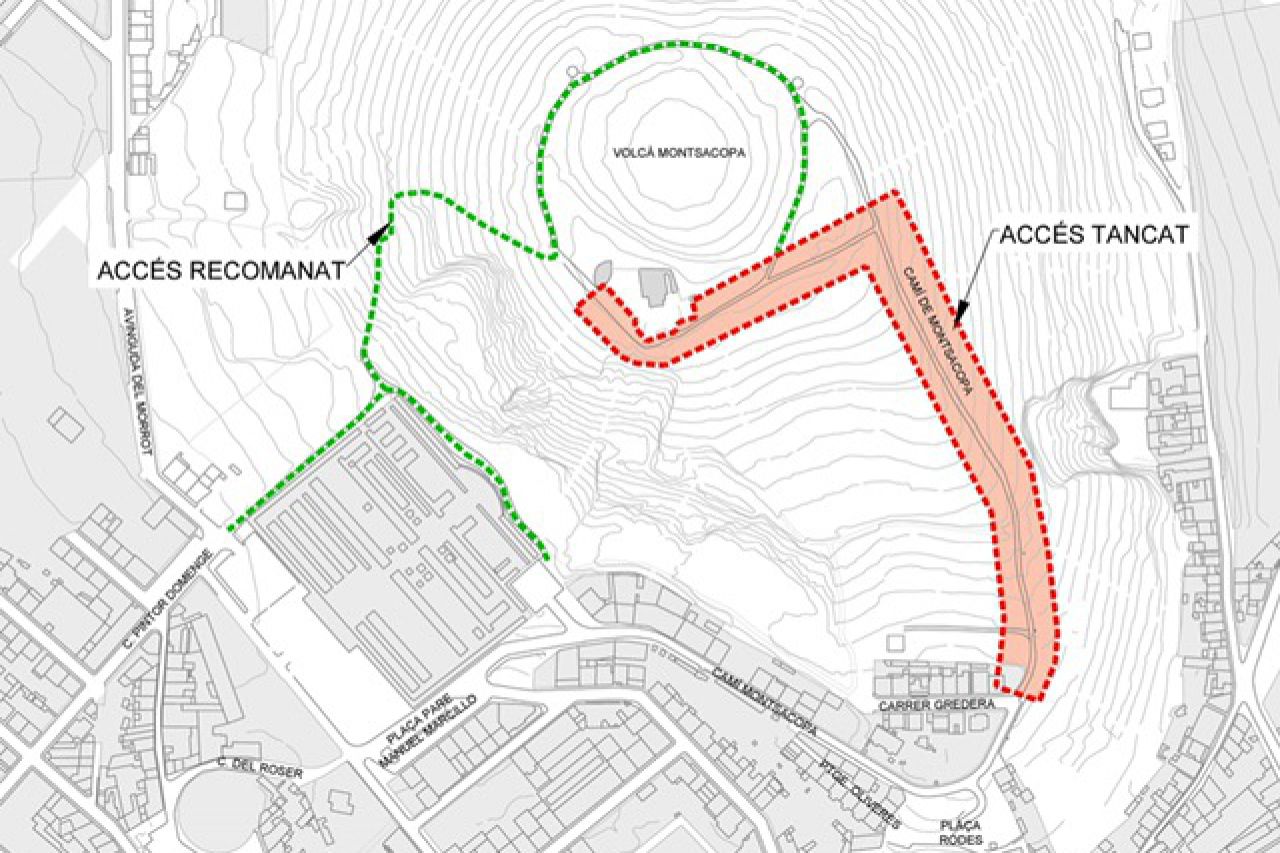 Canvis temporals a l'itinerari del volcà del Montsacopa